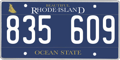 RI license plate 835609