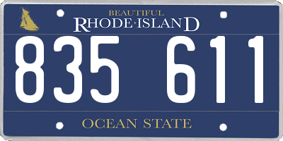 RI license plate 835611