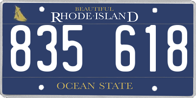 RI license plate 835618