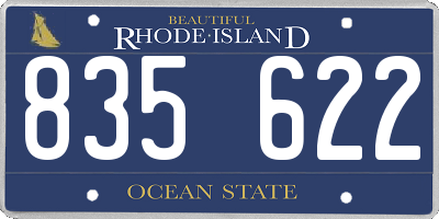 RI license plate 835622