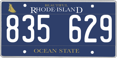RI license plate 835629