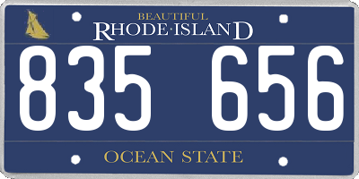 RI license plate 835656