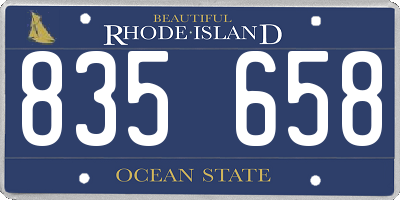 RI license plate 835658