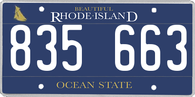 RI license plate 835663