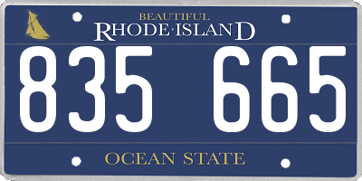 RI license plate 835665