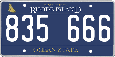 RI license plate 835666