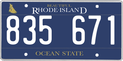 RI license plate 835671