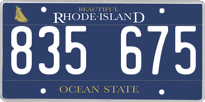 RI license plate 835675