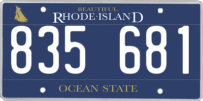 RI license plate 835681