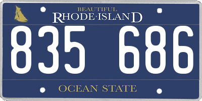 RI license plate 835686