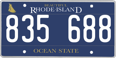 RI license plate 835688