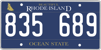 RI license plate 835689