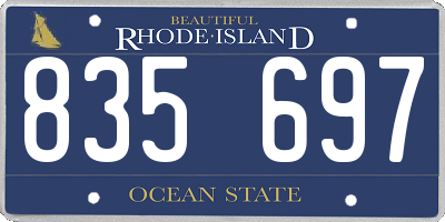 RI license plate 835697