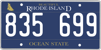 RI license plate 835699