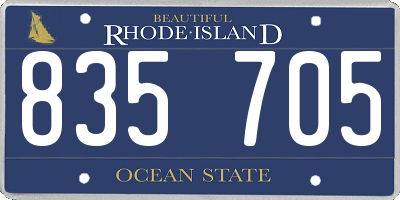 RI license plate 835705