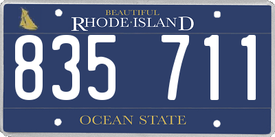 RI license plate 835711
