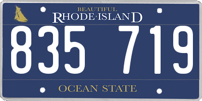 RI license plate 835719