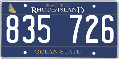RI license plate 835726