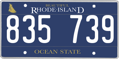 RI license plate 835739