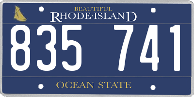 RI license plate 835741