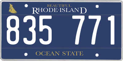 RI license plate 835771