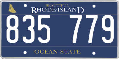 RI license plate 835779