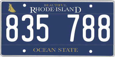 RI license plate 835788