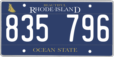RI license plate 835796