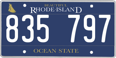 RI license plate 835797