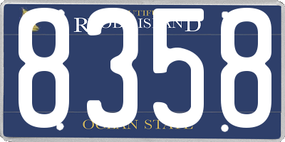RI license plate 8358