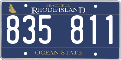RI license plate 835811