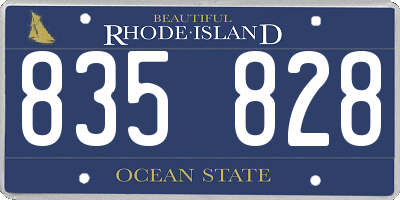RI license plate 835828