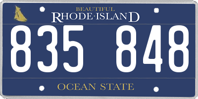 RI license plate 835848