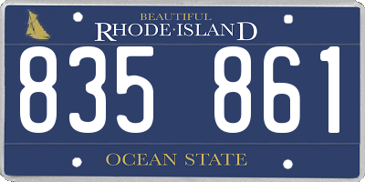 RI license plate 835861