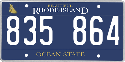 RI license plate 835864