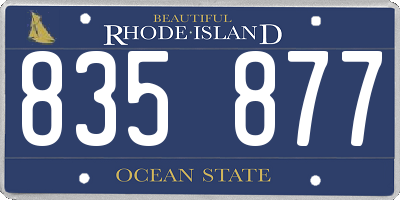RI license plate 835877