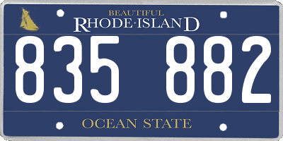 RI license plate 835882