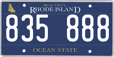 RI license plate 835888