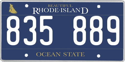 RI license plate 835889