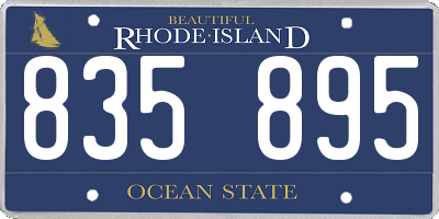 RI license plate 835895