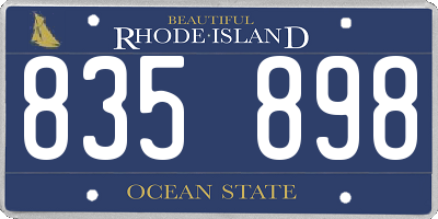 RI license plate 835898