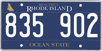 RI license plate 835902