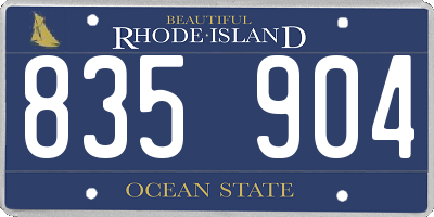 RI license plate 835904