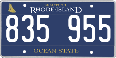 RI license plate 835955
