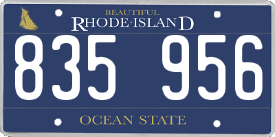 RI license plate 835956