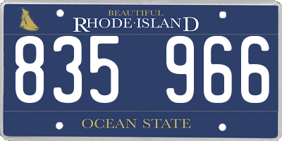 RI license plate 835966