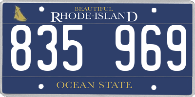 RI license plate 835969