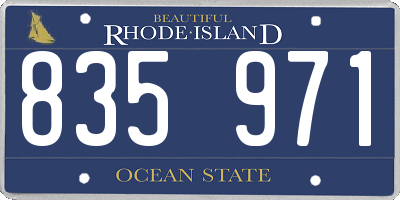 RI license plate 835971