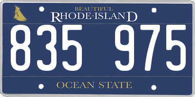 RI license plate 835975