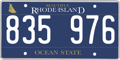 RI license plate 835976